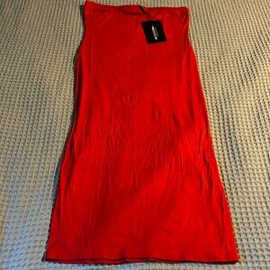 Pretty Little Things bandeau maxi skirt red UK 12